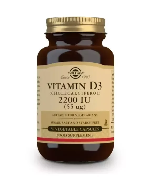 0_0033984033160_1-optimized Solgar Vitamin D3 2200 IU (55 mcg) 50 Capsules