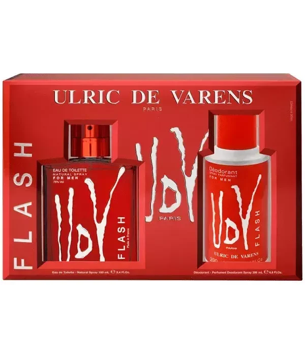 Ulric De Varens Flash Eau De Toilette Spray 100ml Set 2 Pieces