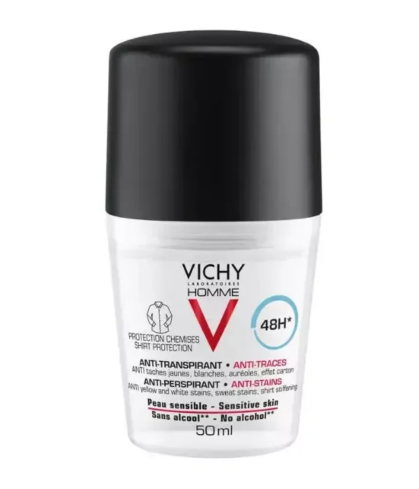 Vichy Homme Deodorant Anti-Perspirant Anti-Stains Sensitive Skin 50ml