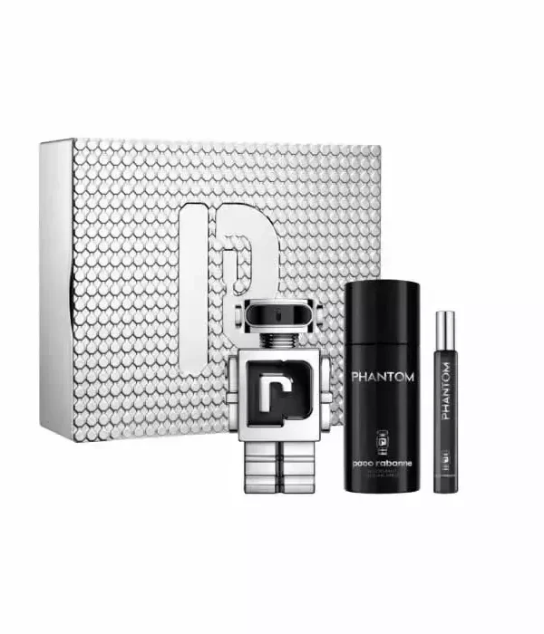 Paco Rabanne Phantom Eau De Toilette Spray 100ml Set 3 Pieces