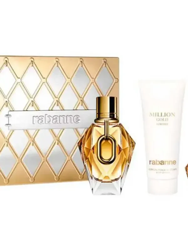 Paco Rabanne P Rabanne Million Gold For Her Eau De Parfum Recargable 90ml Lotion Pour Le Corps Loción Corporal 100ml Eau De Parfum 10ml