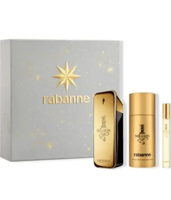 0_3349668656066-optimized Rabanne 1 Million Eau De Toilette Spray 100ml Set 3 Pieces