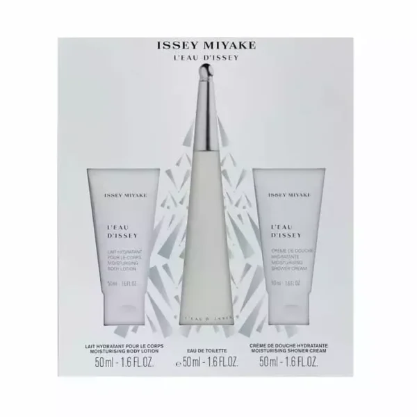 Issey Miyake L'Eau D'Issey Eau De Toilette Spray 50ml Set 3 Pieces