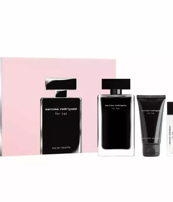 Narciso Rodriguez For Her Eau De Toilette Spray 100ml Set 3 Pieces