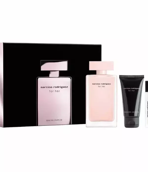 Narciso Rodriguez For Her Eau De Perfume Spray 100ml Set 3 Pieces