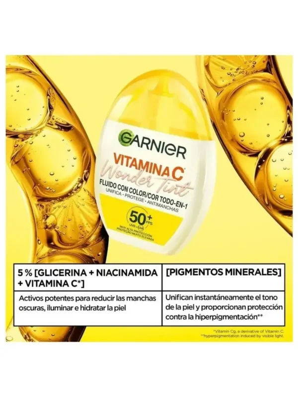 Garnier Vitamina C Wonder Tint Fluido Con Color Spf50 Medio 40ml