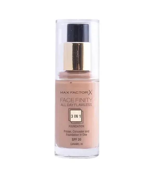 Max Factor Facefinity 3 In 1 Primer, Concealer And Foundation Spf20 85 Caramel 30ml