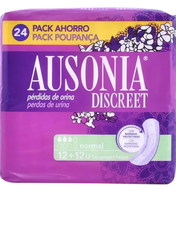 0_4015400738183-optimized Ausonia Discreet Normal Sanitary Towels 24 Units
