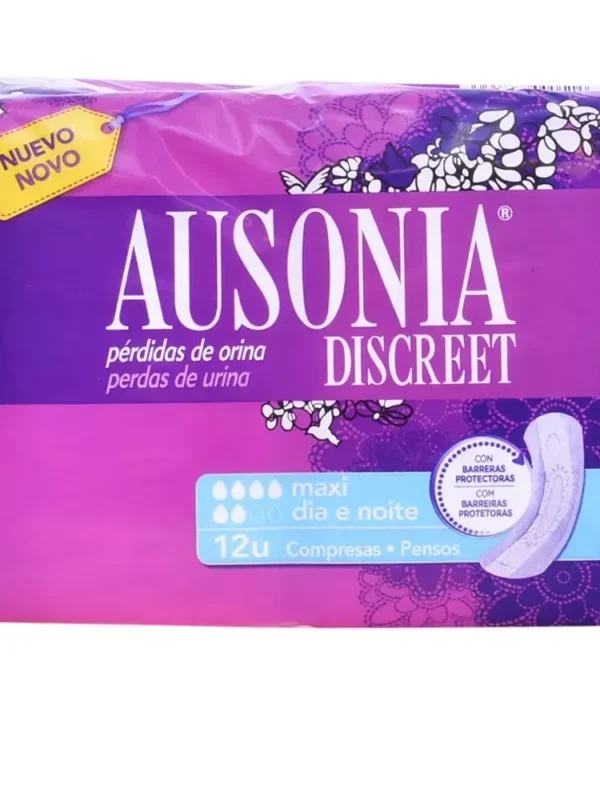 0_4015400738336-optimized Ausonia Discreet Maxi Sanitary Towels 12 Units