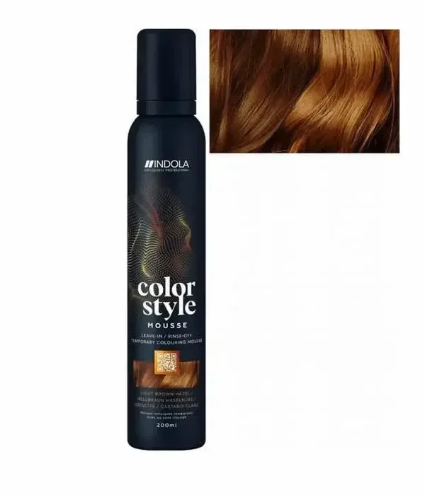 Indola Color Style Mousse Light Brown Hazel 200ml