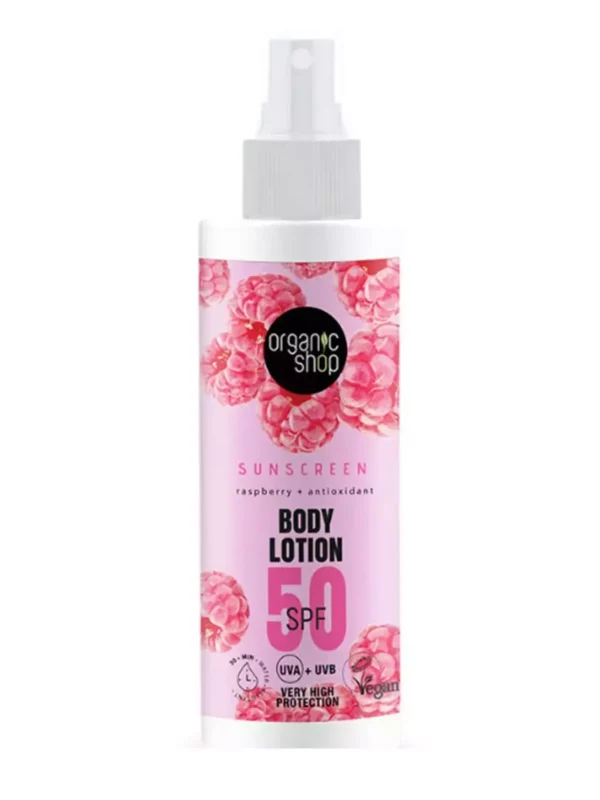 Organic Shop Raspberry Locion Corporal Spf50 150ml