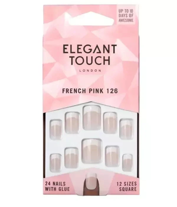 Elegant Touch Natural French Nails 126 Short