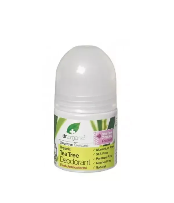 Dr Organic Tea Tree Deodorant Roll On 50ml