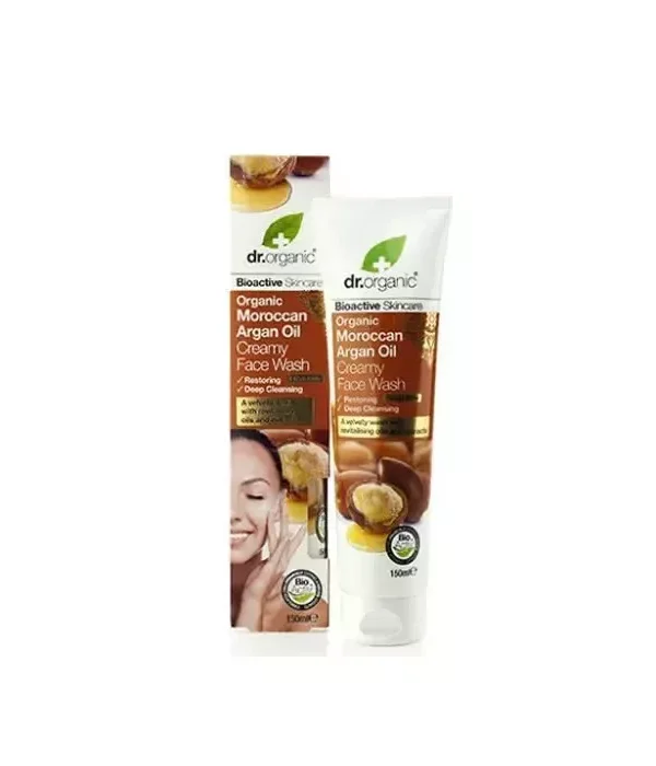 0_5060391842127-optimized Dr Organic Moroccan Argan Oil Cream Face Wash 150ml