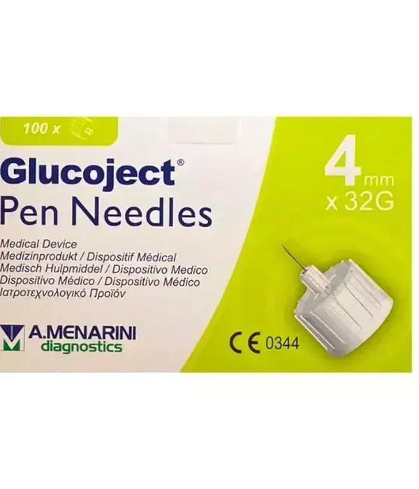 Menarini Glucoject Insulin Needle 32gx4mm 100U