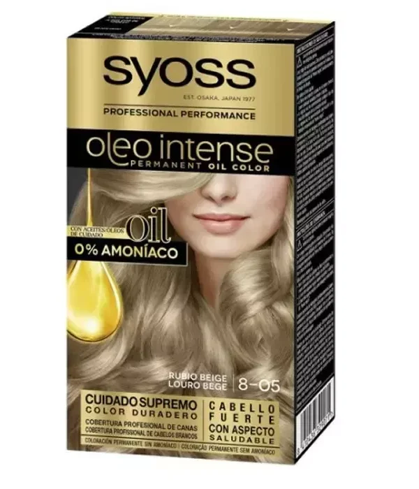 Syoss Oleo Intense Permanent Hair Color 8-05 Beige Blonde