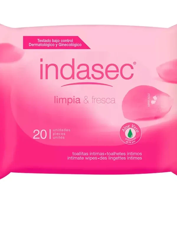 0_8410520022567-optimized Indasec Clean And Fresh Intimate Wipes 20 Units