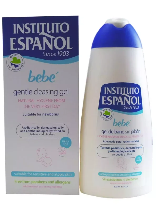 0_8411047101414-optimized Instituto Español Baby Bath Gel Without Soap Newborn Sensitive Skin Without Allergens 500ml