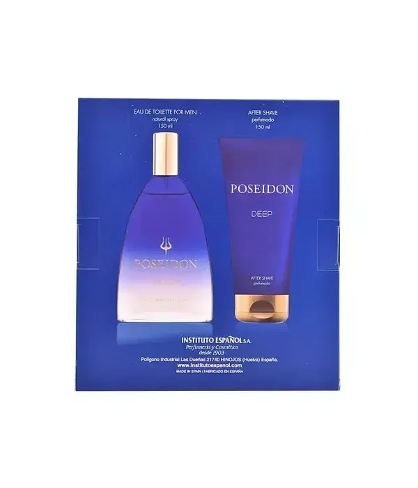 Institito Español Poseidon Deep Eau De Toilette Spray 150ml Set 2 Pieces