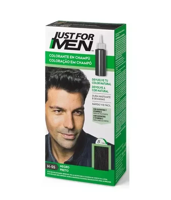 Just For Men Natural Black Shampoo Colouring Shampoo 30ml