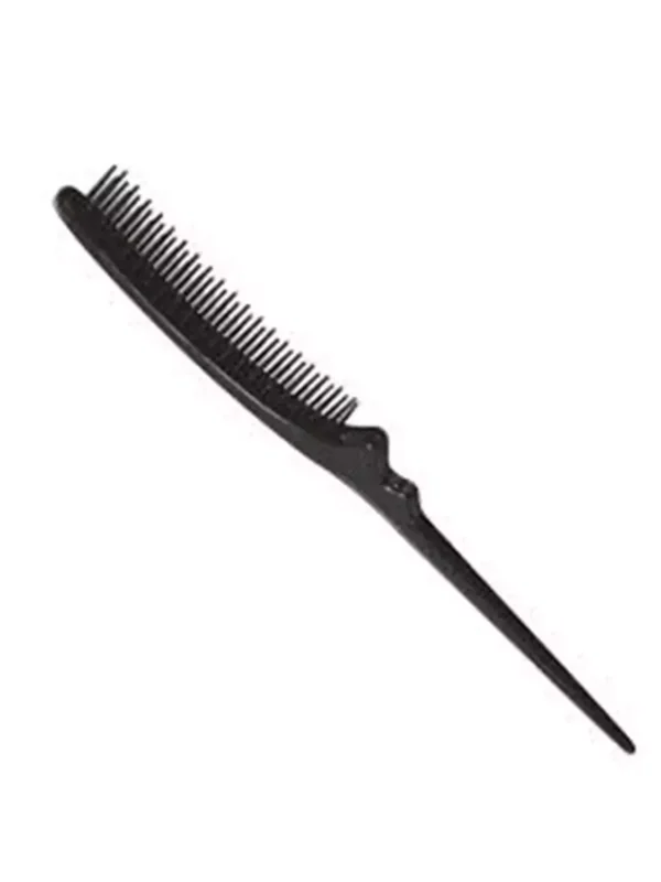 Eurostil Crepar Curvo Cepillo Pua Plastico Negro Negro 1un