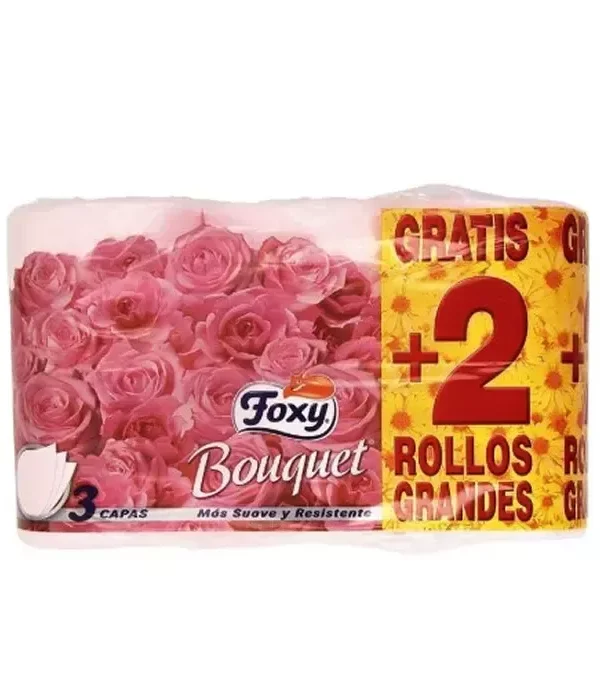 Foxy Bouquet Color Toilet Paper 3 Layers 4 + 2 Rolls