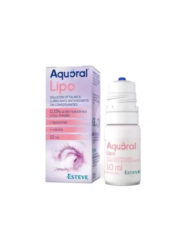 Esteve Aquoral Lipo Ophthalmic Solution Antioxidant Lubricant 10ml