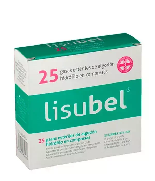 Lisubel Sterile Gauze Gauze Pads Hydrofolic Cotton Compresses 25U