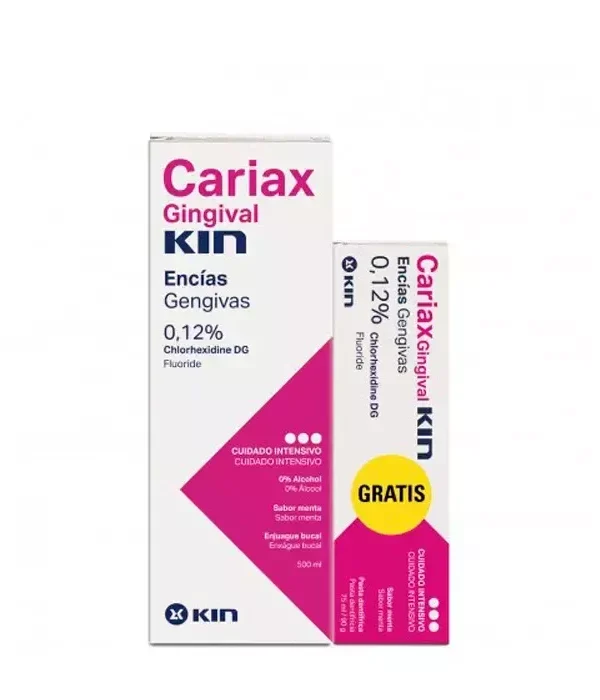 Kin Cariax Gingival Mouthwash 500ml + Toothpaste 75ml